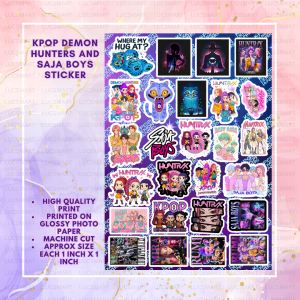 📚LUCSMART printsNcrafts KPOP DEMON HUNTERS INPIRED STICKERS for notebooks journals and many more