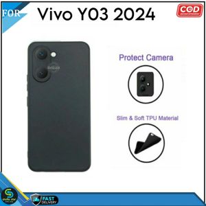 Promo Case Vivo Y03 Y02 2022 Y16 Y35 Softcase Slim Black Protect Casing