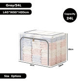 DR.STORAGE 24L/66L/100L Foldable Storage Box Container Storage Box Kotak Simpan Barang Bekas Simpan Barang 收纳箱