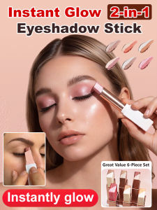 ✨Portable✨ Travel Eyeshadow Stick/Dual Shimmer Eyeshadow/Makeup Stick/Compact Eyeshadow Crayon Easy To Carry Water Resistant Long-Lasting Ideal For On-The-Go Touch Ups Daily Makeup Routine