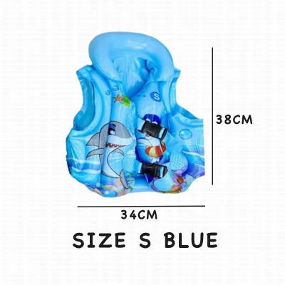 Kids Swimming Life Vest Jacket Inflatable Shark Swimsuit Floatable Swim Pool Water Float Baby Children Safety Jaket Renang Pelampung Kanak