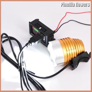 【Pinellia flowers】 Car12V Battery Voltage And Power Display Meter Digital Car Battery Voltmeter LED Battery Charge Level Indicator Lead-acidLithium