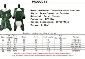 Funny Dinosaur Pet Costume with HoodWarm & Soft Coral Fleece Dog Clothes for WinterCute Cosplay Coat for Small Medium Cats (XS-XXL)
