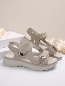 New Large Size Casual Sandals For Women Sporty Style Velcro Strap Open-Toe Sandals