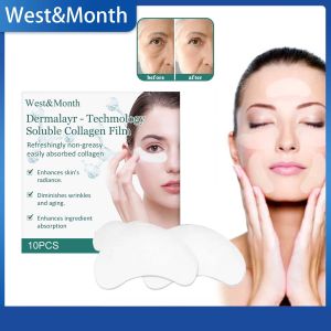 West Tháng Dermalayr Công Nghệ Tan Trong Collagen Phim dưỡng ẩm cấp nước làm săn chắc da làm dịu da Phai Nếp Nhăn Nếp Nhăn Làm Sôi Không Dầu Nhờn Dễ Dàng Hấp Thu Trẻ Hóa Sáng Vá Sản Phẩm Dưỡng Da