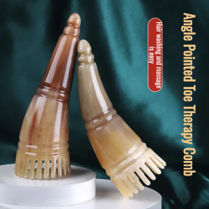 Natural Water Cow Horn Wide Tooth Massage Comb