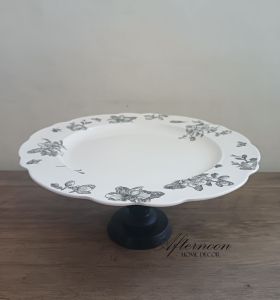 Tempat Kue Piring Kue French Cake Stand Jewelry Storage Cup Cake Dessert Fruit Ceramic Plate