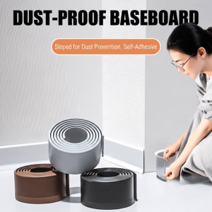 GORGE Thickened Baseboard Molding Trim 1M/Roll Self Adhesive Molding Trim DIY Flexible Wall Baseboard Home Decor
