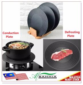 12P1 Al Sahhia 2 in 1 Kitchen Quick Magic Defrosting Board Gas Stove Heat Transfer Plate Enamel Protection Pan Pelindung Alat Dapur