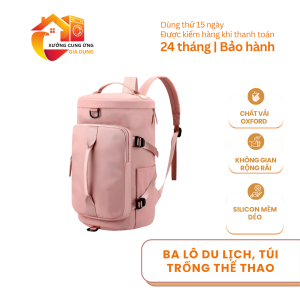 Ba lô du lịch thể thao túi trống tập gym có ngăn đựng giày chất vải Oxford tiện dụng