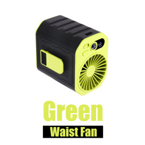 Heyman Mini Portable Waist Fan USB Hanging Waist Hanging Neck Outdoor Cooling Fan 6000 mAh Charging Bank Built-in Lighting Function