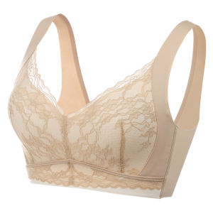 M/75~3XL/95 Size Women comfort W shaped silk cotton Vest Single Healthy Wireless Thin Sponge Bra