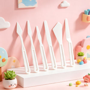 5pcs Set Stainless Steel Artist Oil Paint Wood Palette Knife Painting Knife Spatula Scraper Pisau Seni Painting Tools