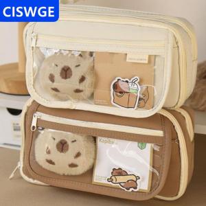 [COD] CISWGE AUTOPARTS Mới capibala bút chì túi văn phòng phẩm Túi Dễ Thương Vải bút chì trường hợp Kawaii bẩn kháng công suất lớn cao tìm kiếm bút chì trường hợp