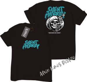 Kaos Atasan Silent Majority Kaos Pria & Wanita Kaos Murah Kaos Distro Bandung Kaos Katun Distro Hitam Putih