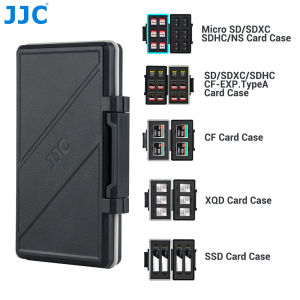 JJC Ultra Thin Memory Card Case Large Capacity Flash Card Storage Box Protection Holder for SD Micro SD MSD TF XQD CFexpress Type A B NS Nintendo Switch Card&M.2 2280 SSD Solid State Drive