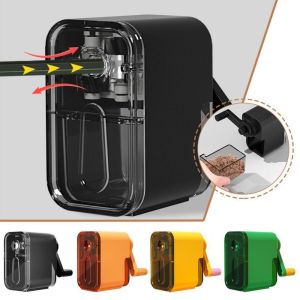 MEMGOUO Desktop Rotary Pencil Sharpener Automatically Enters Lead Anti Sticking Lead Hand-cranked Mechanical Tool Creative Stationery Student Prize Pencil Sharpening Tool