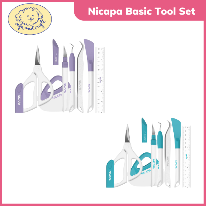 Nicapa Basic Tool Set Craft Weeding Vinyl Cardstock Crafting Tools Kit for Silhouette/Siser/Oracal 6