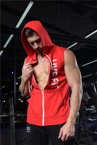 Mens LVFT GYM Singlets Basketball Sports Vest 2020 Summer New Vest Hooded Zipper Sleeveless T-shirt Casual Hip-hop Tanks Show Muscle Singlets LVSB006