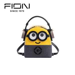 Minions Denim with Leather Backpack