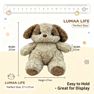 LUMAA LIFE 27cm Cuddly Puppy Plush Toy 软萌小狗毛绒玩具可爱公仔治愈系安抚娃娃生日礼物