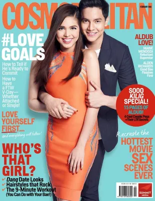 Cosmopolitan Magazine February 2016 ALDUB Alden Richards and Maine Mendoza