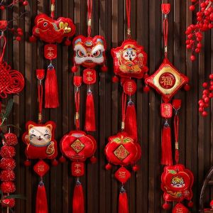 NCNC(okdeals01) cny decoration 2026 新年装饰品摆件 Red Year Of The Snake Pendant Traditional Felt Spring Festival Tassel Pendant New Year Decorations Good Luck New Year Hanging Ornaments for Home