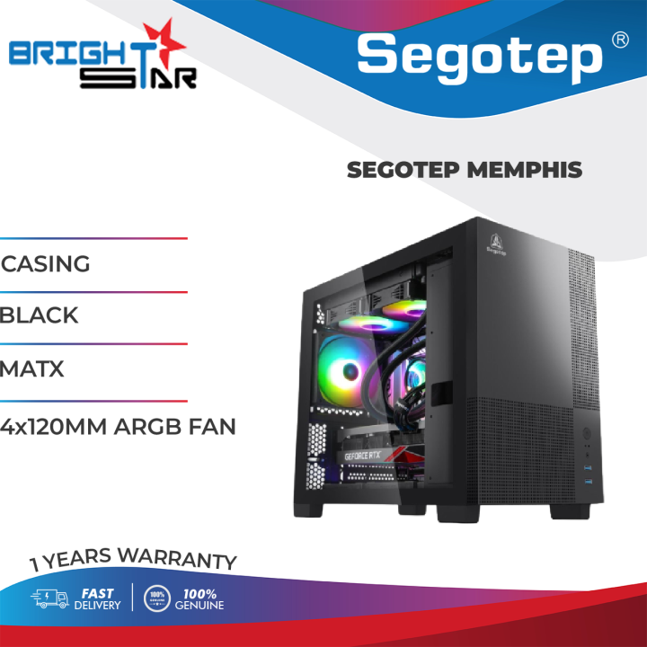 Segotec Case PC CASE / SEGOTEP MEMPHIS / BLACK,WHITE / MATX / 1Y WARRANTY / | Lazada