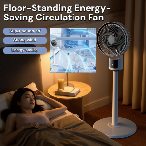 Ultra-Quiet Floor-Standing Energy-Saving Circulation Fan Cordless Low Noise Standing Fan Household Vertical Air Circulation Fan