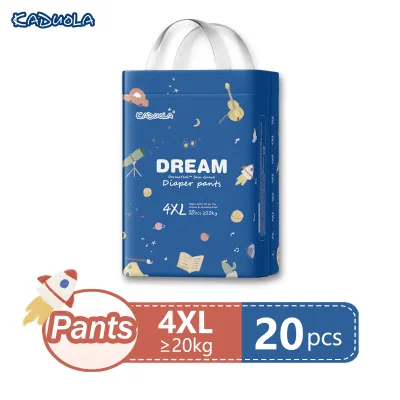 Bỉm Quần Kaduola Size 4XL 20 Miếng Cho Bé Mập Ban Ngày & Ban Đêm Mềm Mại Êm Ái Không Hằn Đỏ