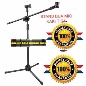 G99 ORIGINAL stand mic kaki tiga holder standing microphone lantai tinggi mik penyangga mic universa