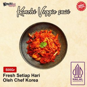 Kimchi Vegetarian Sawi 500 gram Halal Korea Tanpa Bawang & Hewan Autentik Korean