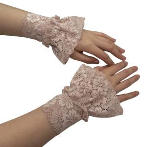Lace Gloves Wrist Length Breathable Gloves For Women Elegant Design Lightweight Comfortable Daily Use