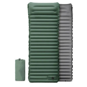 Camping Sleeping Pad with Pillow Ultralight Inflatable Thick 4 Inch Sleeping Mat for Backpacking Hiking Air Mat Built in Pumpd21