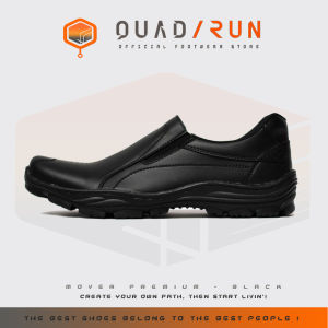 Sepatu Pantofel Pria Hitam Coklat Ukuran 45 46 47 Formal Casual Loafers QUADRUN Mover
