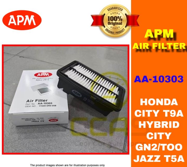 100% ORIGINAL APM AIR FILTER CITY T9A HYBRID CITY GN2 TOO JAZZ T5A ...