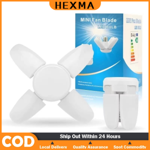 100% Original Lucky Mini LED E27 Folding Fan Bulb 28W LED Light Bulb AC 110V 220V Foldable Durable