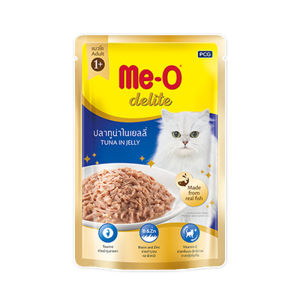 Me-o Delite Wet Cat Food อาหารแมวแบบเปียก อาหารเปียก มีโอ ดีไลท์ แบบซอง 70g เนื้อแน่นเต็มคำ มีหลายรสให้เลือก