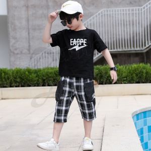 SETELAN ANAK TANGGUNG KEKINIAN CELANA KOTAK-KOTAK / SETELAN BAJU ANAK LAKI-LAKI / SET PAKAIAN ANAK BERKUALITAS
