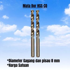 Mata Bor Besi HSS Co Cobalt diameter 1-10mm mata bor Kobalt