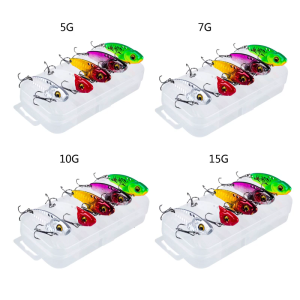 5 cái Mồi xoay bằng kim loại mồi câu cá wobbler trolling swimbait Giả Cứng mồi Mồi Câu rung bằng kim loại mồi giả để câu cá đồ câu cá