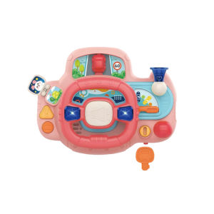 Kids Steering Wheel Pretend Play Toy Interactive Stroller Music Toy