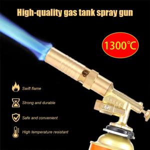 ToolHub หัวพ่นไฟปิ้งย่างสแตนเลส 1300°C รุ่นอัพเกรด พร้อมไฟฉาย สำหรับครัวและบาร์บีคิว