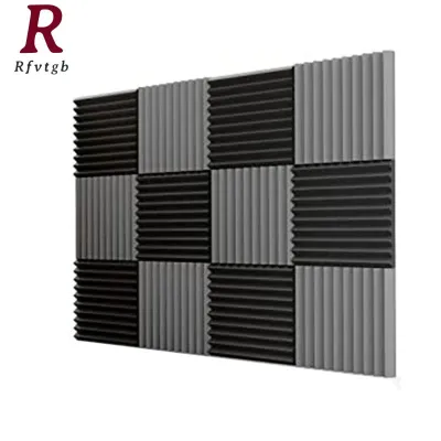 12 Pcs Acoustic Foam BoardStudio Wedge TileAcoustic Foam Soundproof Pyramid Studio Treatment Wall Panel2.5X30X30cm