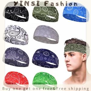 YINSI Hair Bands Elastic Yoga Hairbands Absorbing Sweat Headband Women Men Running Fitness Turban Outdoor Gym Head Wrap Bandana