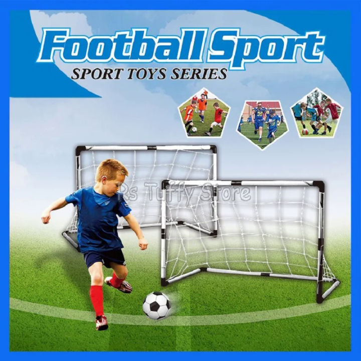 Sports Team Plastic Football Goal DIY Toy Set Net Frame Foldable Portable Kids Ice Hockey Stick