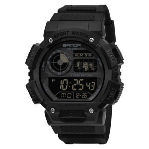 SANDA Mens Watches Sport Military Watch Multifunction Waterproof LED Digital Watch for Men S Shock Electronic Clock