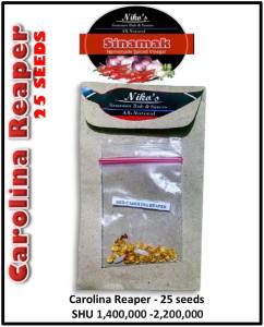 CAROLINA REAPER Pepper seeds - 25 seeds pack