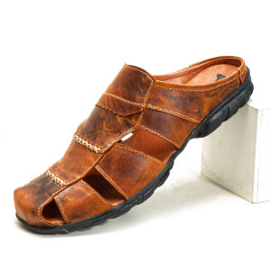 Sandal Sepatu Pria Kulit /Sendal Slop Bustong   Fordza BT505