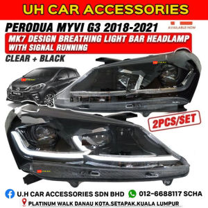 PERODUA MYVI G3 2018 - 2021 MK7 DESIGN BREATHING LIGHT BAR PROJECTOR